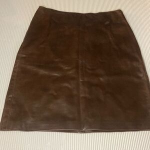 Finity Brown Leather High waist Skirt size 8